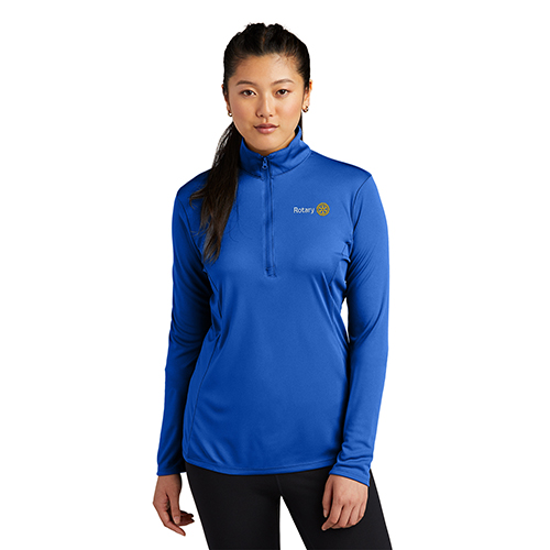 Rotary Royal Blue Ladies 1/4 - Zip Performance Pullover